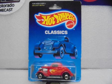 1988 HOT WHEELS Classics Red 3-Window  34 Ford w Blackwalls For Sale