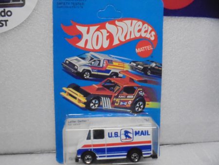 1981 HOT WHEELS White U.S. Mail Letter Getter Truck w Blackwalls Unpunched Card For Sale