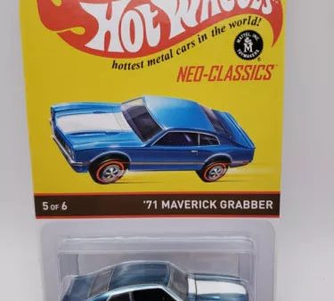 HOT WHEELS RLC NEO CLASSICS BLUE  71 MAVERICK GRABBER Online now