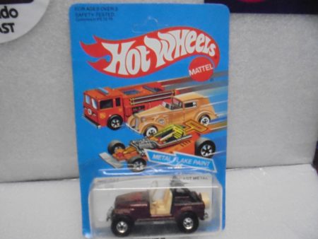 1982 HOT WHEELS Brown Jeep CJ7 w Blackwalls Unpunched Card Hot on Sale