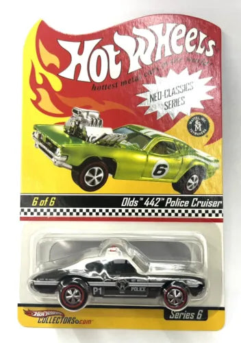 HOT WHEELS RLC NEO CLASSICS BLACK OLDS 442 POLICE CRUISER Online Hot Sale