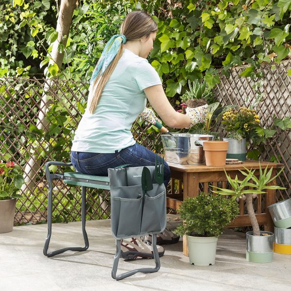 3-in-1 Folding Garden Seat with Bag for Tools Situl InnovaGoods Fashion