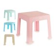 Child s Table Rattan Plastic 47 x 42 x 47 cm (4 Units) Supply