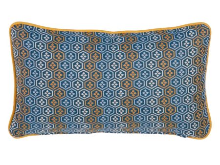 Cushion Blue Printed 50 x 10 x 30 cm For Sale