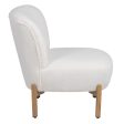 Armchair 62 x 75 x 74 cm Synthetic Fabric Metal White Discount