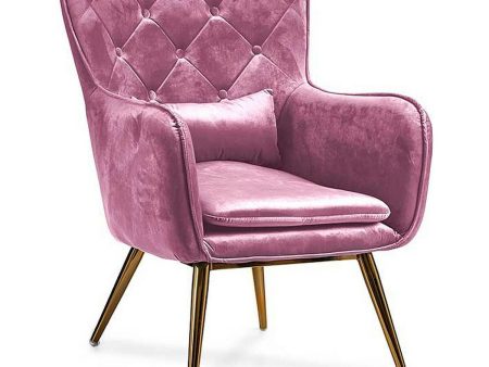 Armchair Pink Velvet (68 x 92 x 70 cm) Online now