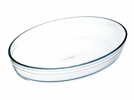 Oven Dish Ô Cuisine Ocuisine Vidrio Transparent Glass Oval 35 x 25 x 7 cm (6 Units) Online Hot Sale