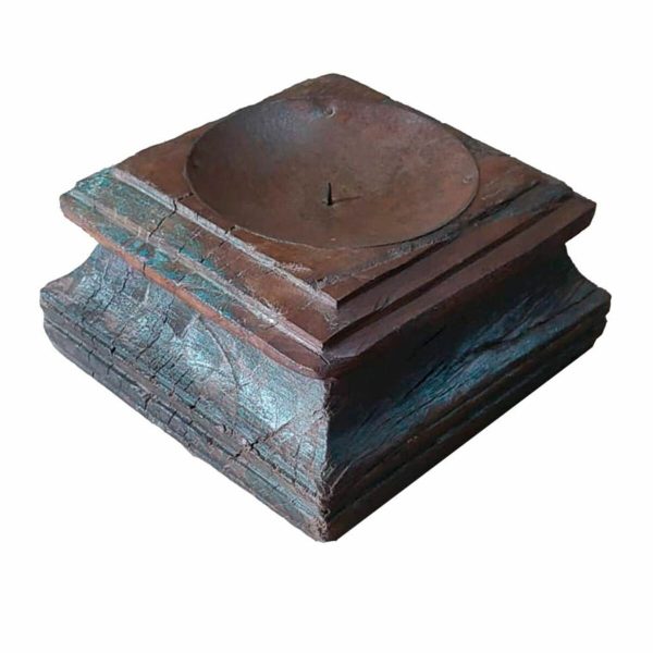 Candle Holder Alexandra House Living Brown Acacia Mango wood 22 x 12 x 22 cm Fashion