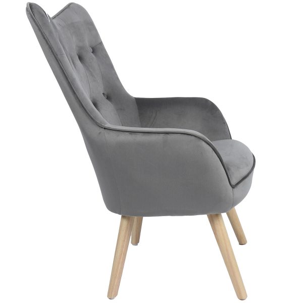 Armchair Alexandra House Living Grey 65 x 99 x 71 cm Fashion