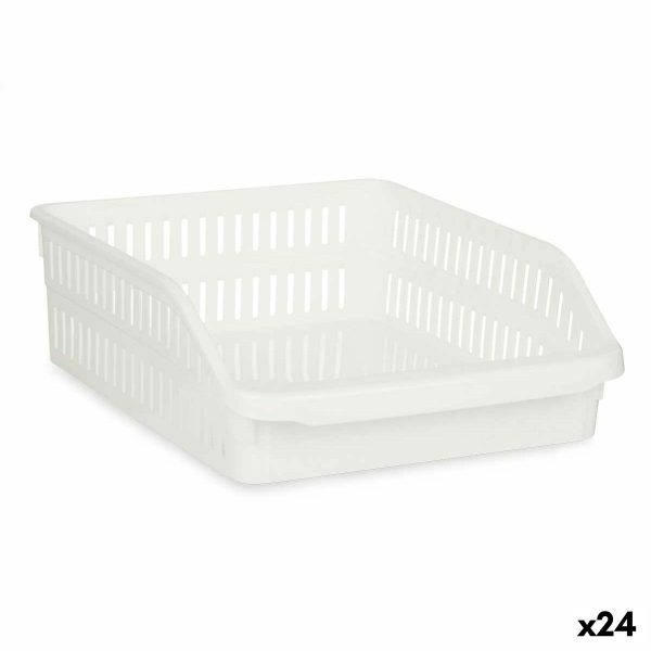 Fridge Organiser White Plastic 26 x 9,3 x 30,5 cm (24 Units) For Discount