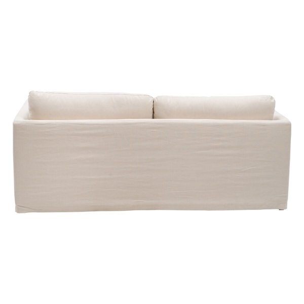 3-Seater Sofa Beige Viscose 224 x 100 x 94 cm For Discount