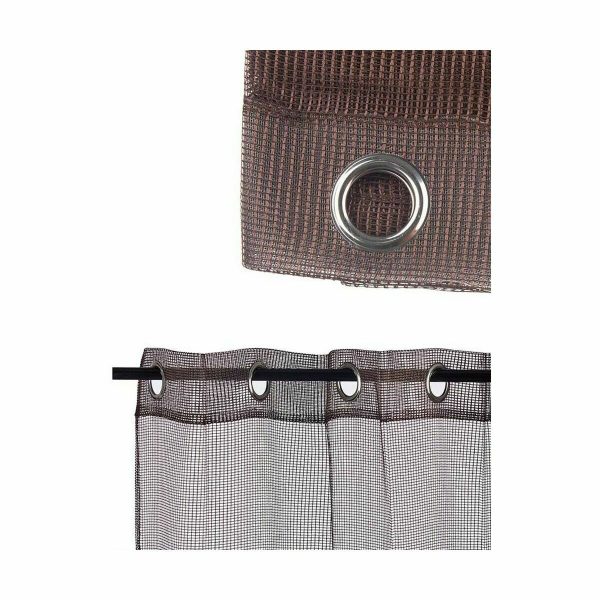 Curtain 140 x 260 cm Grille Brown (6 Units) For Cheap