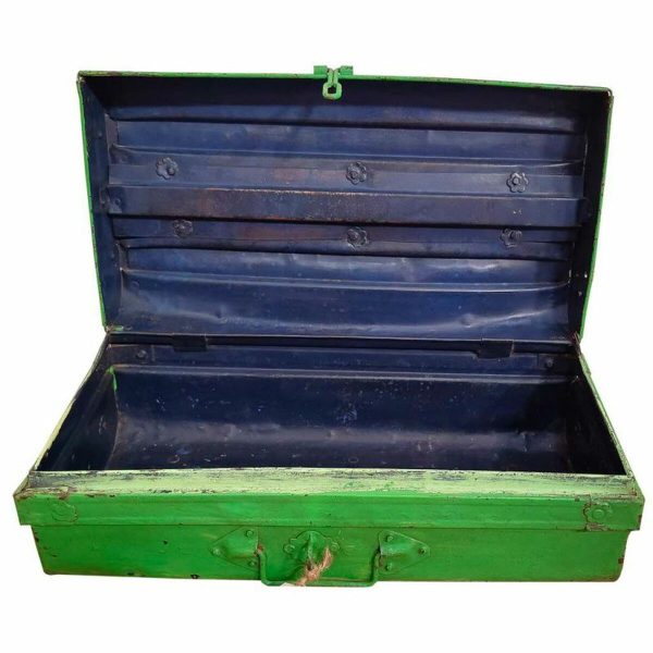 Decorative suitcase Alexandra House Living Green Iron Traditional style 29 x 31 x 53 cm Online Hot Sale