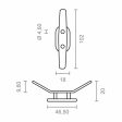 Awning pulley Micel TLD15 White 1,8 x 2 x 10,2 cm 2 Units Supply