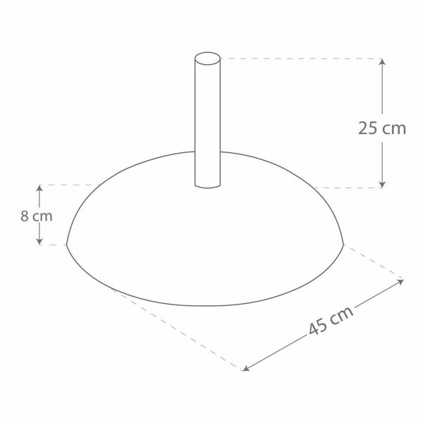 Base for beach umbrella Aktive 45 x 33 x 45 cm Cement Steel For Discount