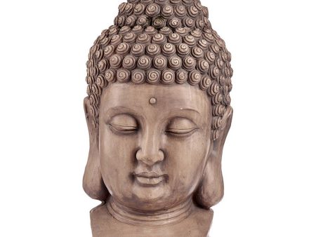 Decorative Garden Figure Buddha Head Grey Polyresin (35 x 65,5 x 38 cm) For Cheap