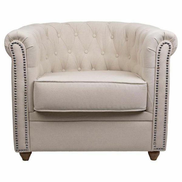 Armchair Alexandra House Living Beige 80 x 72 x 80 cm Upholstery on Sale