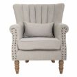 Armchair Alexandra House Living Light grey 59 x 87 x 73 cm Discount