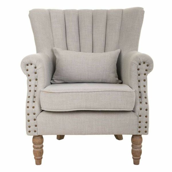 Armchair Alexandra House Living Light grey 59 x 87 x 73 cm Discount