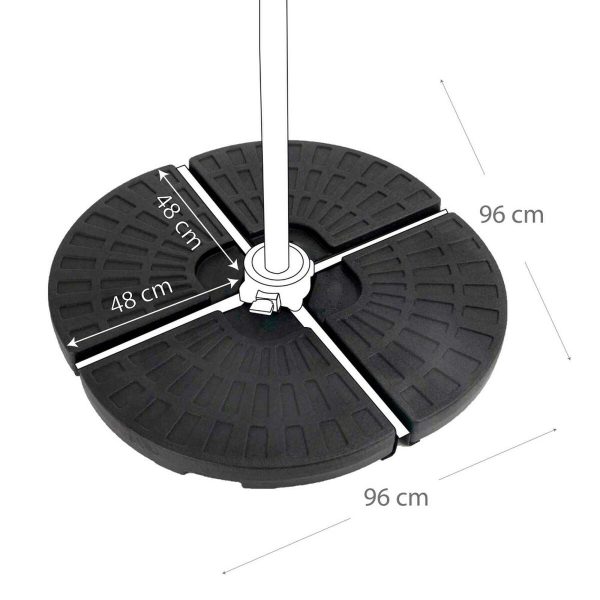 Base for beach umbrella Aktive 48 x 7,5 x 48 cm Plastic Fashion