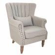 Armchair Alexandra House Living Light grey 59 x 87 x 73 cm Discount