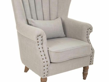 Armchair Alexandra House Living Light grey 59 x 87 x 73 cm Discount