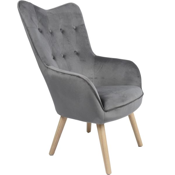 Armchair Alexandra House Living Grey 65 x 99 x 71 cm Fashion