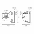 Awning bracket Micel TLD03 White 11,3 x 8,5 x 11 cm Shaft 2 Pieces Cheap