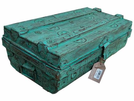 Decorative suitcase Alexandra House Living Green Iron Traditional style 30 x 18 x 54 cm Sale