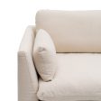 3-Seater Sofa Beige Viscose 224 x 100 x 94 cm For Discount