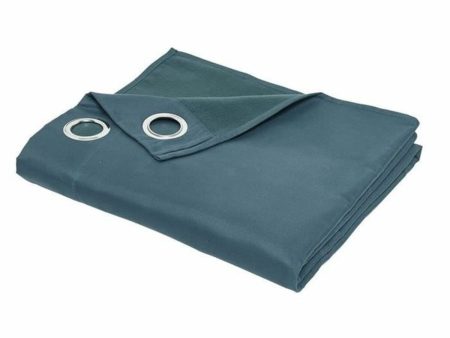 Curtain TODAY Essential Thermal insulation Dark blue Turquoise Green 140 x 240 cm Discount