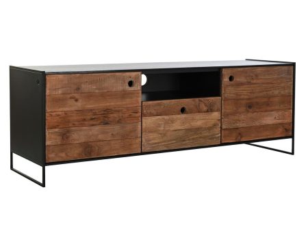 TV furniture DKD Home Decor 144,5 x 40 x 51 cm Black Orange Recycled Wood Pinewood Online