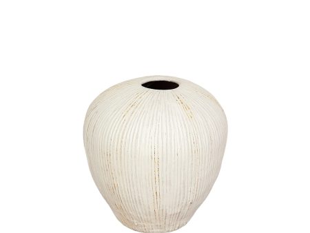 Vase Romimex Beige Terracotta 40 x 40 x 40 cm Fashion