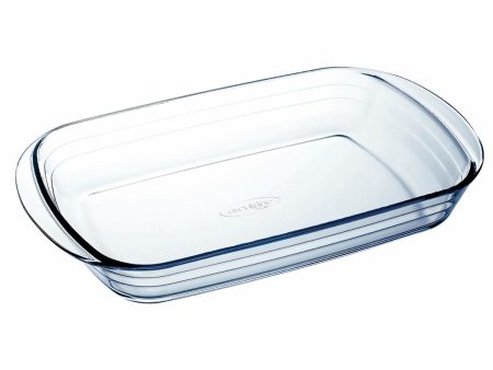 Oven Dish Ô Cuisine Ocuisine Vidrio Transparent Glass Rectangular 35 x 22 x 6 cm (6 Units) Cheap