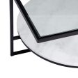 Centre Table White Black Crystal Marble Iron 80 x 80 x 46,5 cm For Sale