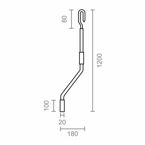 Awning crank handle Micel TLD06 White 120 cm Low Discount