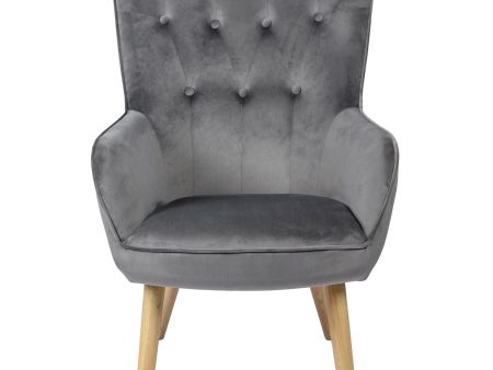 Armchair Alexandra House Living Grey 65 x 99 x 71 cm Fashion