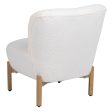 Armchair 62 x 75 x 74 cm Synthetic Fabric Metal White Discount