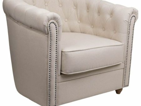 Armchair Alexandra House Living Beige 80 x 72 x 80 cm Upholstery on Sale