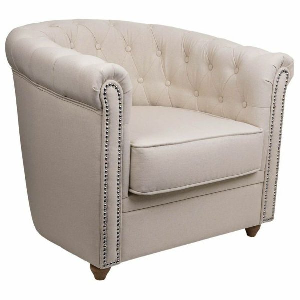 Armchair Alexandra House Living Beige 80 x 72 x 80 cm Upholstery on Sale