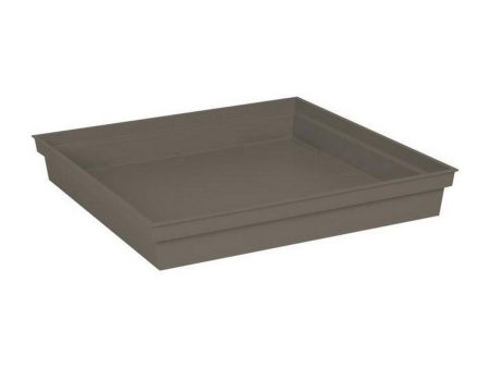 Flower Pot Dish EDA Tuscany Squared Taupe 40 cm 40 x 40 x 5,9 cm Fashion