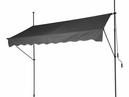 Awning Adjustable Grey Polyester 250 x 120 cm Sale