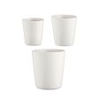 Set of pots Ø 14 cm Ø 22 cm Ø 17 cm Cónica 3 Pieces White on Sale