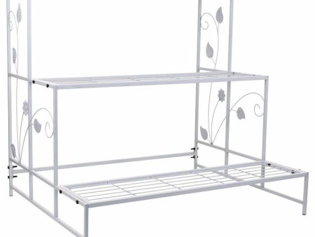 Flower Pot Stand Alexandra House Living White Iron 66 x 74 x 80 cm For Cheap