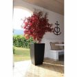 Plant pot EDA Black 43,5 x 43,5 x 78,2 cm Plastic Squared Modern Discount