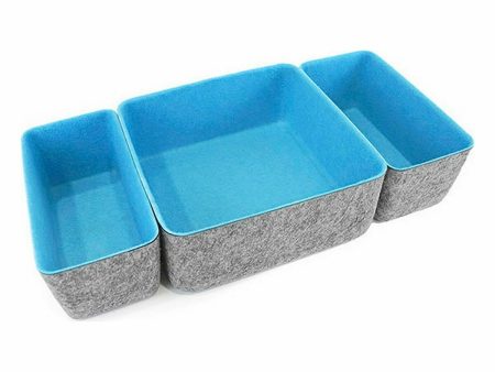 Basket set Confortime 3 Pieces Felt (3 Pieces) (6 Units) Online Sale