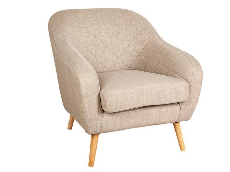 Armchair Romimex Beige 80 x 87 x 80 cm Online Hot Sale